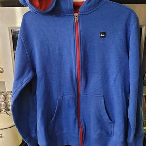 Quiksilver Blue and Red Kids Hoodie